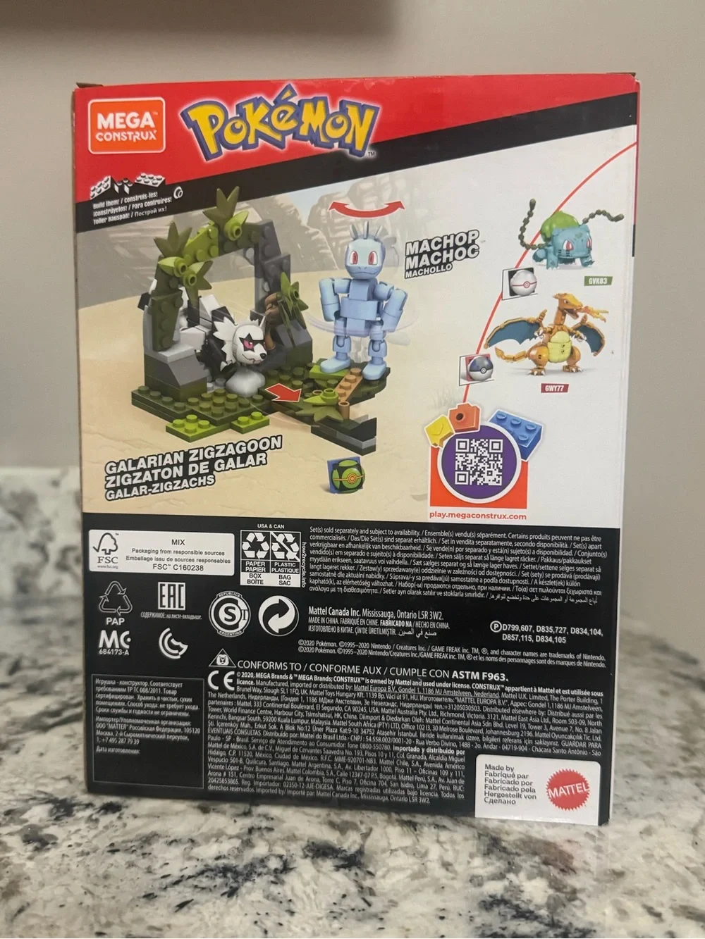 MEGA Construx Pokémon Galarian Zigzagoon vs Machop Building Set 149pc GVK82